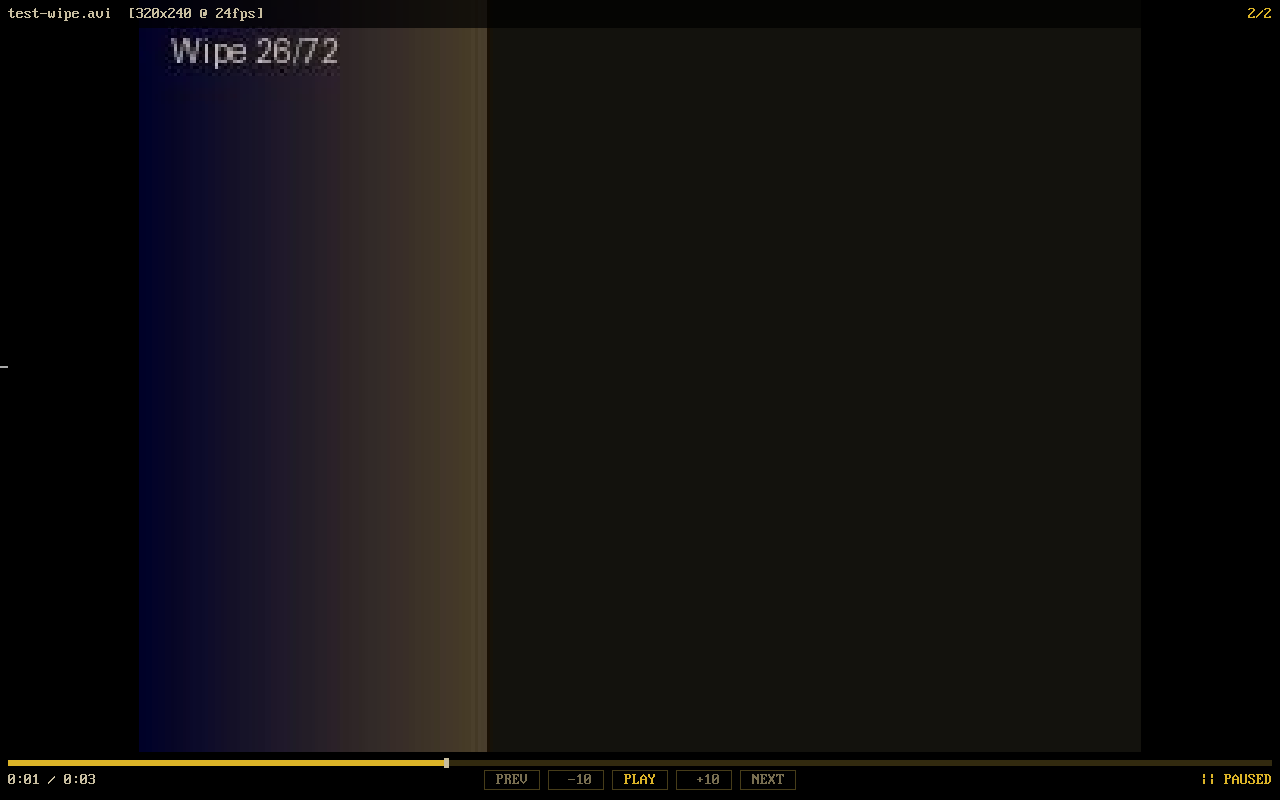 WayangMediaPlayer — playing MJPEG video with progress bar and controls